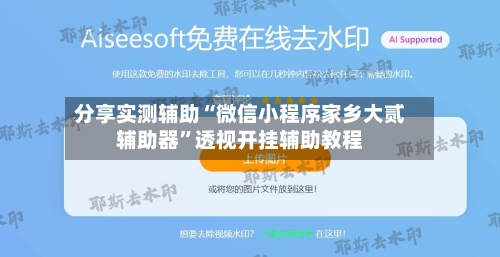 分享实测辅助“微信小程序家乡大贰辅助器	”透视开挂辅助教程-第1张图片