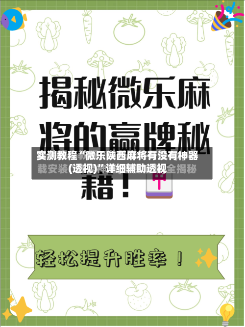 实测教程“微乐陕西麻将有没有神器(透视)”详细辅助透视-第1张图片