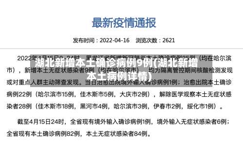 湖北新增本土确诊病例9例(湖北新增本土病例详情)-第1张图片