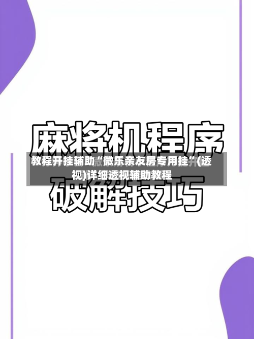 教程开挂辅助“微乐亲友房专用挂”(透视)详细透视辅助教程-第1张图片