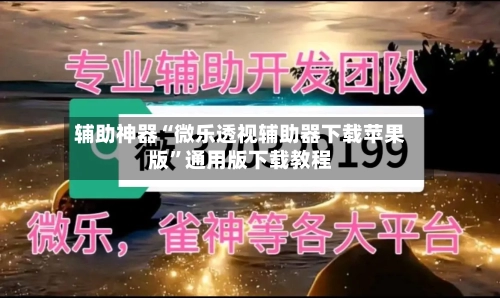辅助神器“微乐透视辅助器下载苹果版”通用版下载教程-第1张图片