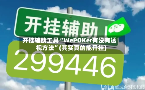 开挂辅助工具“WePOKer有没有透视方法	”(其实真的能开挂)-第1张图片