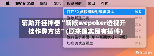 辅助开挂神器“新版wepoker透视开挂作弊方法”(原来确实是有插件)-第1张图片