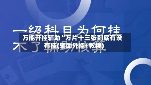 万能开挂辅助“方片十三张到底有没有挂(辅助外挂+教程)-第1张图片