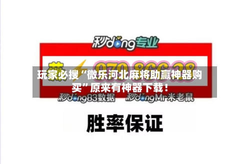 玩家必搜“微乐河北麻将助赢神器购买”原来有神器下载！-第1张图片