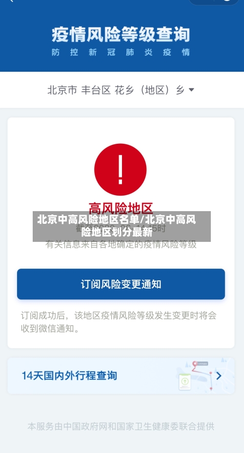 北京中高风险地区名单/北京中高风险地区划分最新-第1张图片