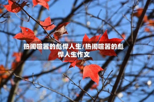 热闹喧嚣的彪悍人生/热闹喧嚣的彪悍人生作文-第1张图片