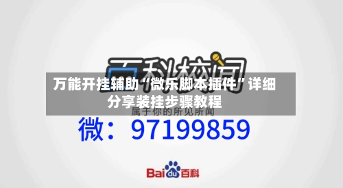 万能开挂辅助“微乐脚本插件”详细分享装挂步骤教程-第1张图片