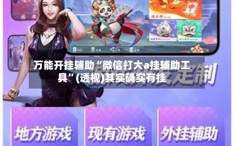 万能开挂辅助“微信打大a挂辅助工具”(透视)其实确实有挂-第1张图片