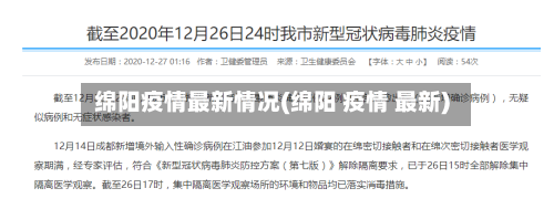 绵阳疫情最新情况(绵阳 疫情 最新)-第1张图片