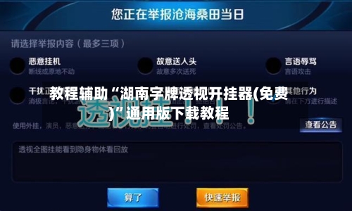 教程辅助“湖南字牌透视开挂器(免费)	”通用版下载教程-第1张图片
