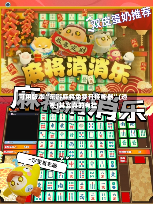 可用版本“东游麻将免费开挂神器”(透视)其实真的有挂-第1张图片