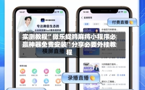 实测教程”微乐捉鸡麻将小程序必赢神器免费安装	”分享必要外挂教程-第1张图片