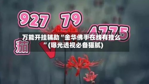 万能开挂辅助“金华佛手在线有挂么”(曝光透视必备猫腻)-第1张图片