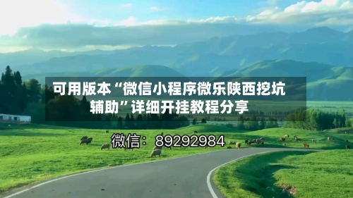 可用版本“微信小程序微乐陕西挖坑辅助	”详细开挂教程分享-第1张图片