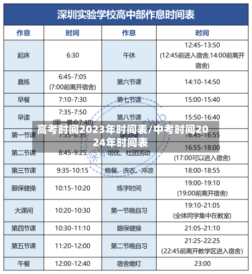 高考时间2023年时间表/中考时间2024年时间表-第1张图片