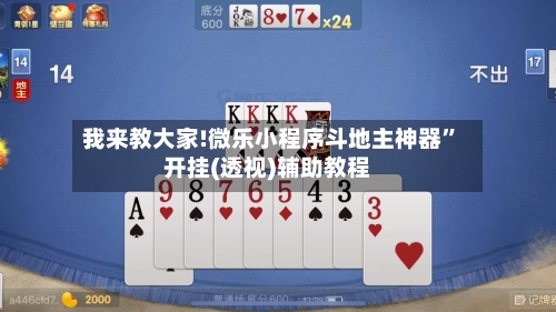 我来教大家!微乐小程序斗地主神器”开挂(透视)辅助教程-第1张图片