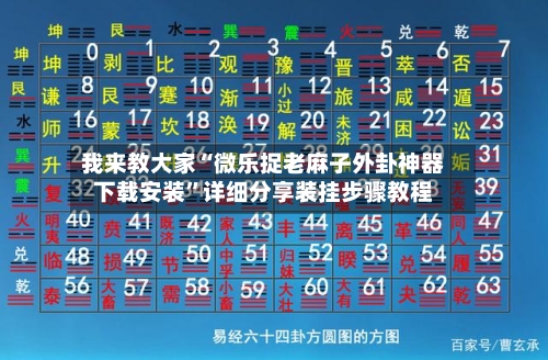 我来教大家“微乐捉老麻子外卦神器下载安装”详细分享装挂步骤教程-第1张图片