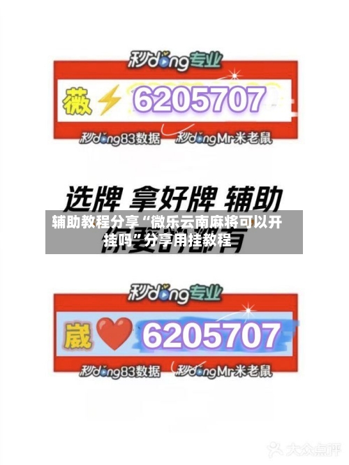 辅助教程分享“微乐云南麻将可以开挂吗	”分享用挂教程-第1张图片