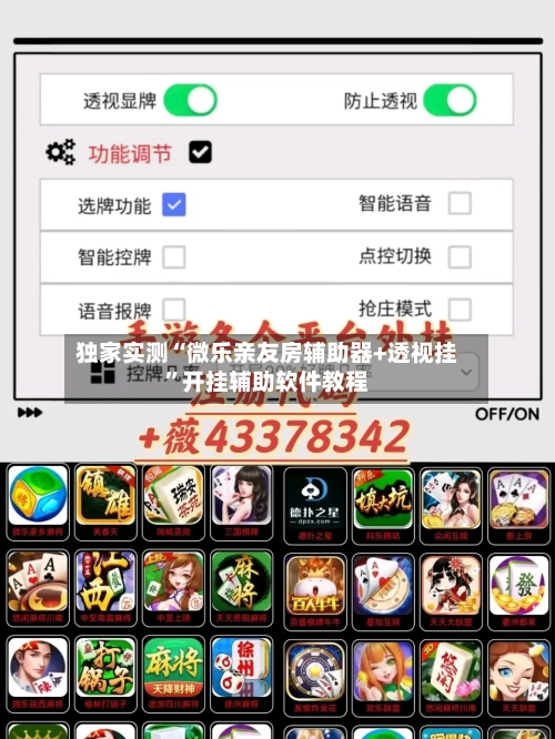 独家实测“微乐亲友房辅助器+透视挂”开挂辅助软件教程-第1张图片