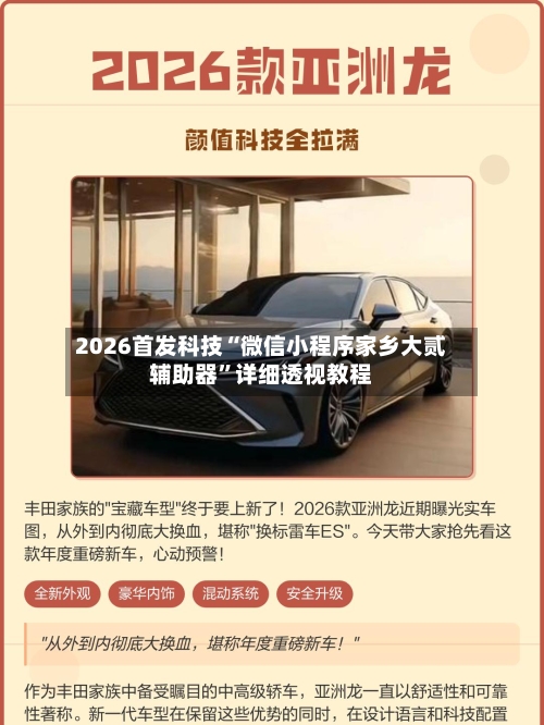 2026首发科技“微信小程序家乡大贰辅助器”详细透视教程-第1张图片