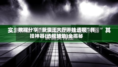 教程分享“新蛮王大厅开挂透视”开挂神器{透视辅助}全揭秘-第1张图片