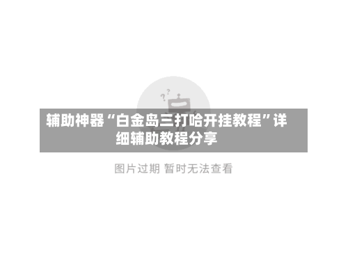 辅助神器“白金岛三打哈开挂教程	”详细辅助教程分享-第1张图片