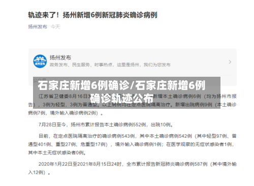 石家庄新增6例确诊/石家庄新增6例确诊轨迹公布-第1张图片