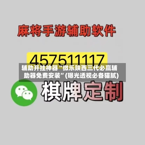 辅助开挂神器“微乐陕西三代必赢辅助器免费安装	”(曝光透视必备猫腻)-第1张图片