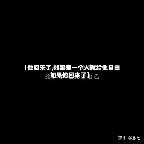 【他回来了,如果爱一个人就给他自由 如果他回来了】-第1张图片