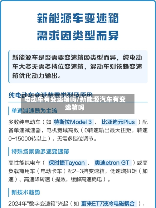 电动车有变速箱吗/新能源汽车有变速箱吗-第1张图片