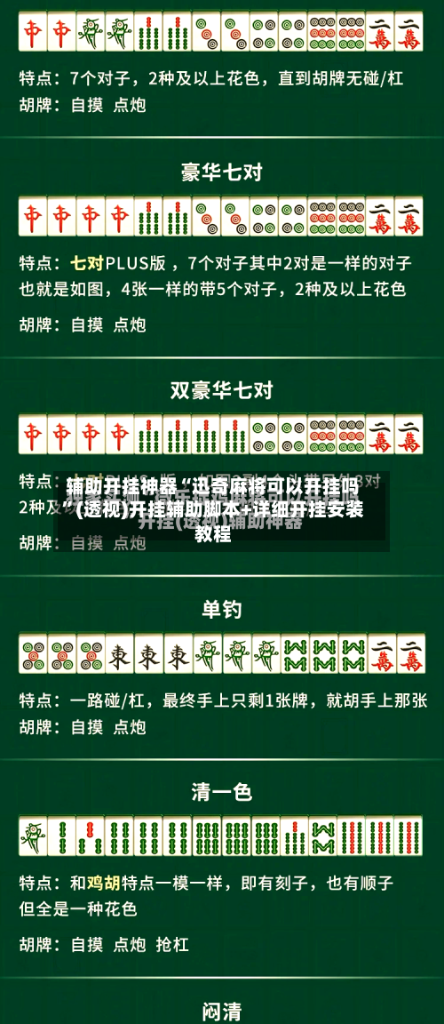 辅助开挂神器“迅奇麻将可以开挂吗”(透视)开挂辅助脚本+详细开挂安装教程-第1张图片