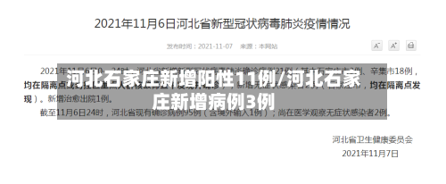 河北石家庄新增阳性11例/河北石家庄新增病例3例-第1张图片