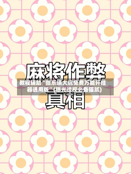 教程辅助“微乐填大坑免费万能开挂器通用版	”(曝光透视必备猫腻)-第1张图片