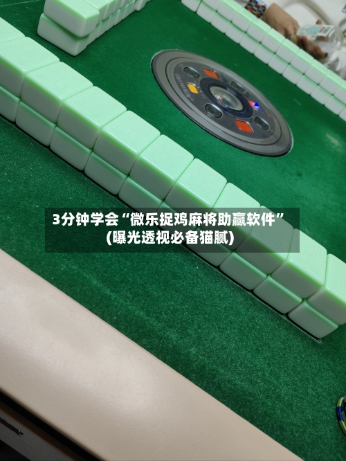 3分钟学会“微乐捉鸡麻将助赢软件”(曝光透视必备猫腻)-第1张图片