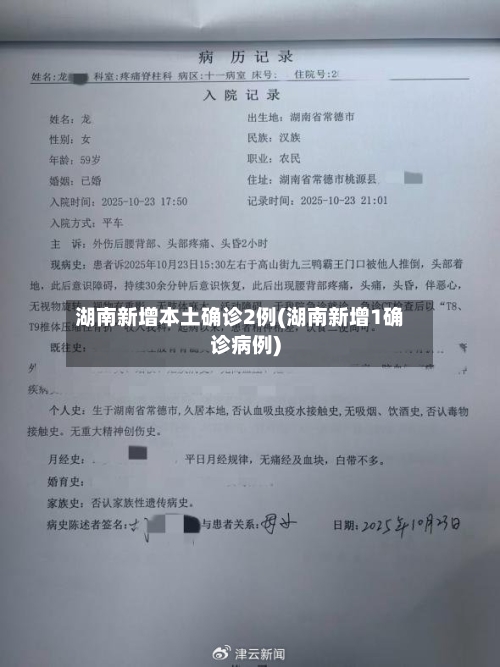 湖南新增本土确诊2例(湖南新增1确诊病例)-第1张图片
