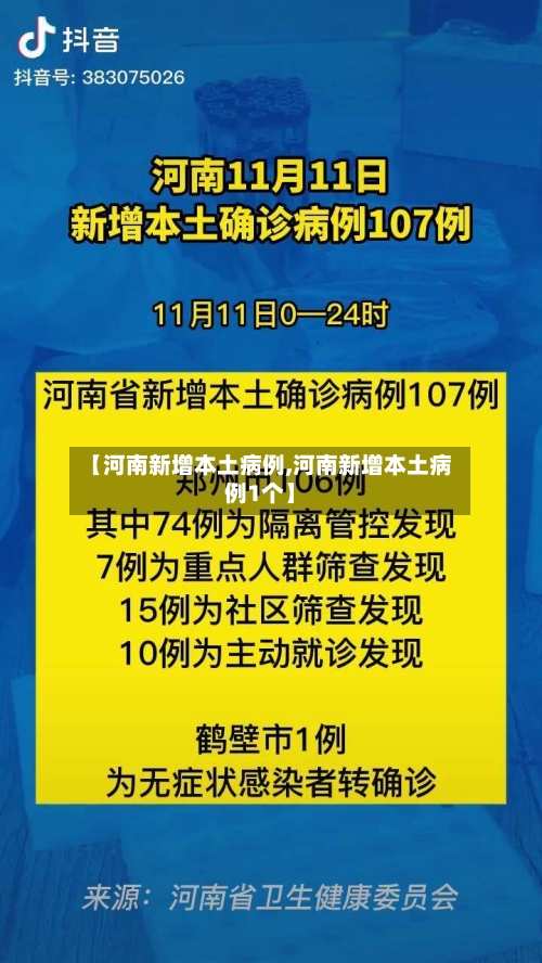 【河南新增本土病例,河南新增本土病例1个】-第1张图片
