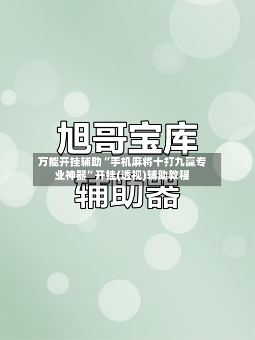 万能开挂辅助“手机麻将十打九赢专业神器”开挂(透视)辅助教程-第1张图片