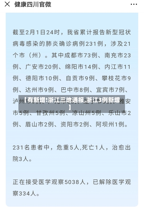 【有新增!浙江三地通报,浙江3例新增】-第1张图片